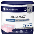 Pink X-Large Adult Diapers with Tabs, 4 Count I1060