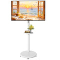 White Rolling TV Stand S971