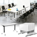 Foldable Mobile Seminar Table with Locking Casters, 8 Pack Z666