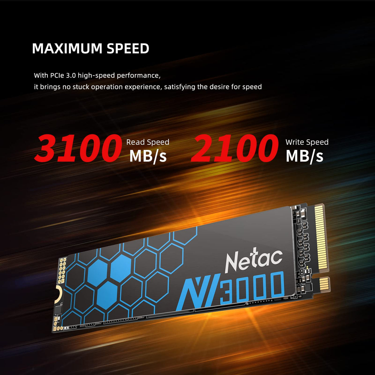 1TB NVMe PCIe Gen3x4 M.2 Internal Solid State Drive with Aluminum Heatspreader V2419