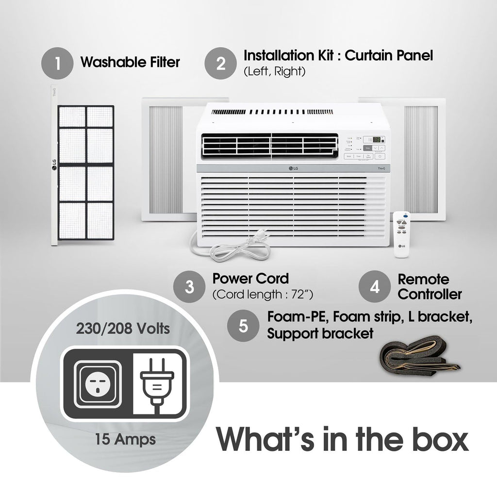 18,000 BTU White Window Air Conditioner C349