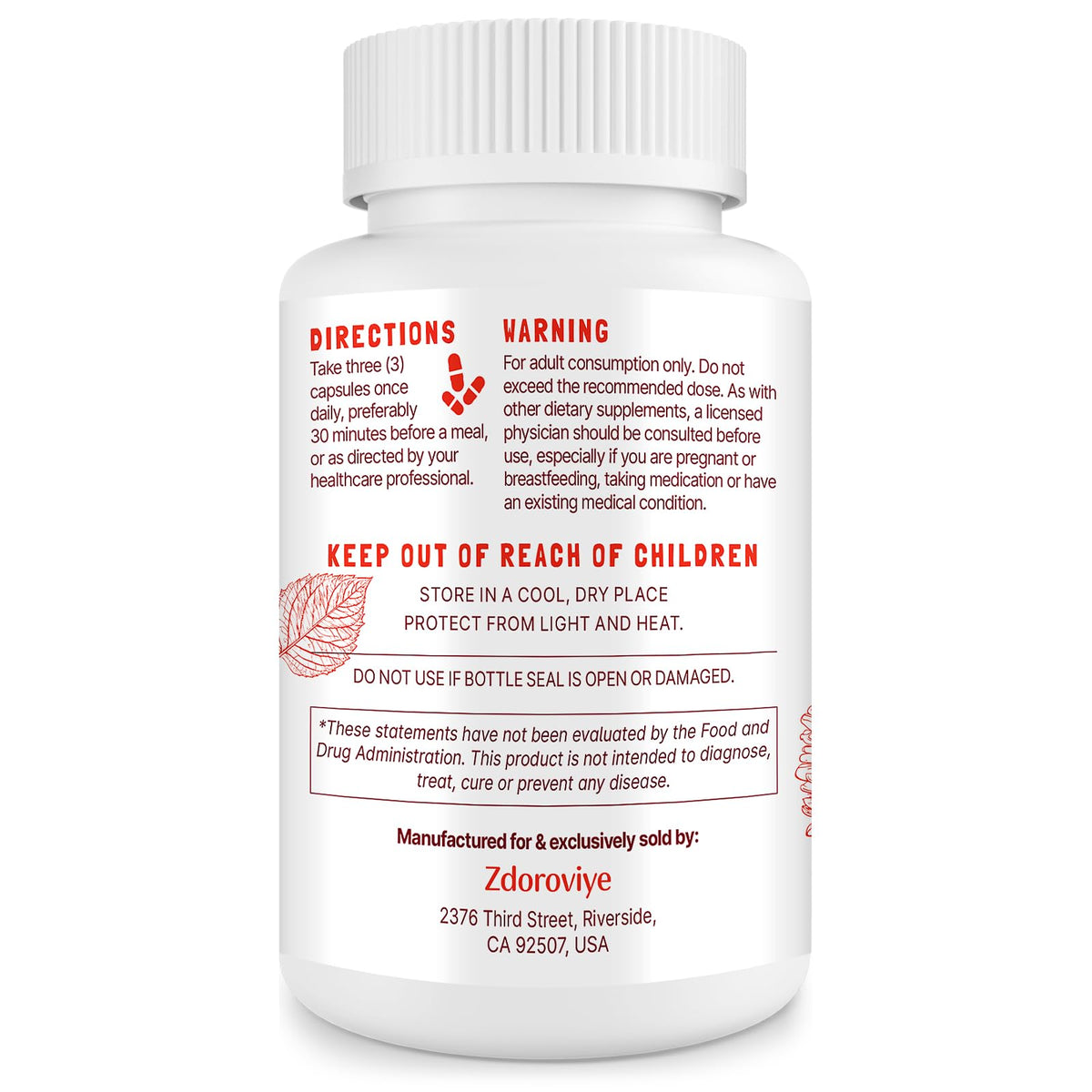 Nitric Oxide Supplement for Men (2 Bottles) B9463