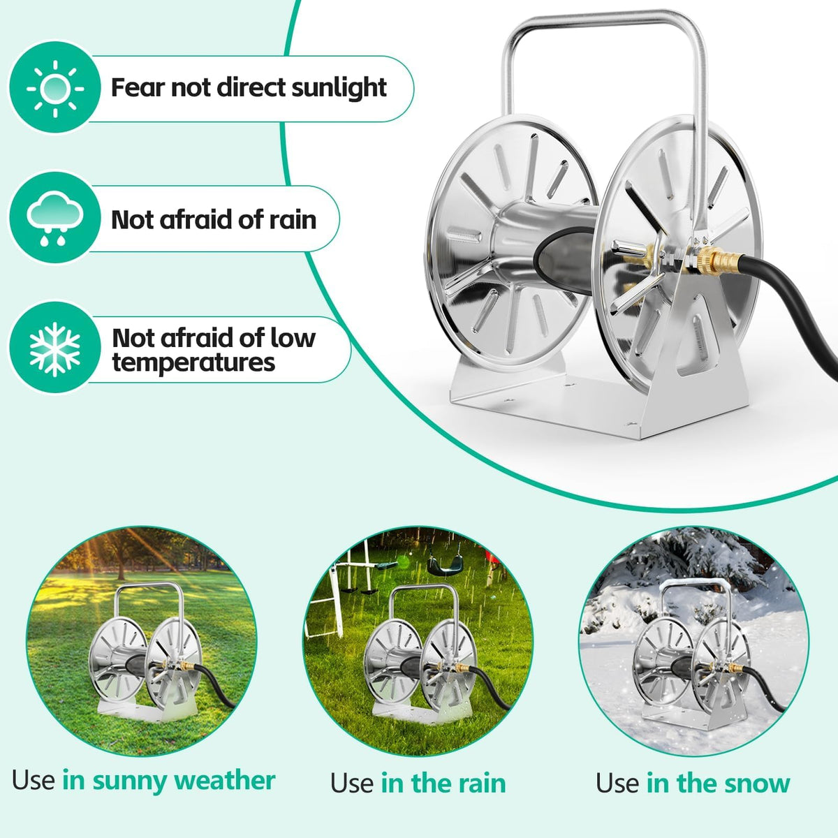 Garden Hose Reel 5/8In 75ft Capacity O1160