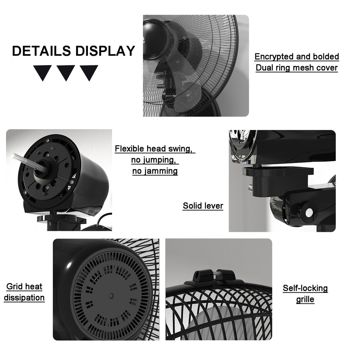 20 Inch Metal Oscillating Wall Mounted Fan with Remote A93726