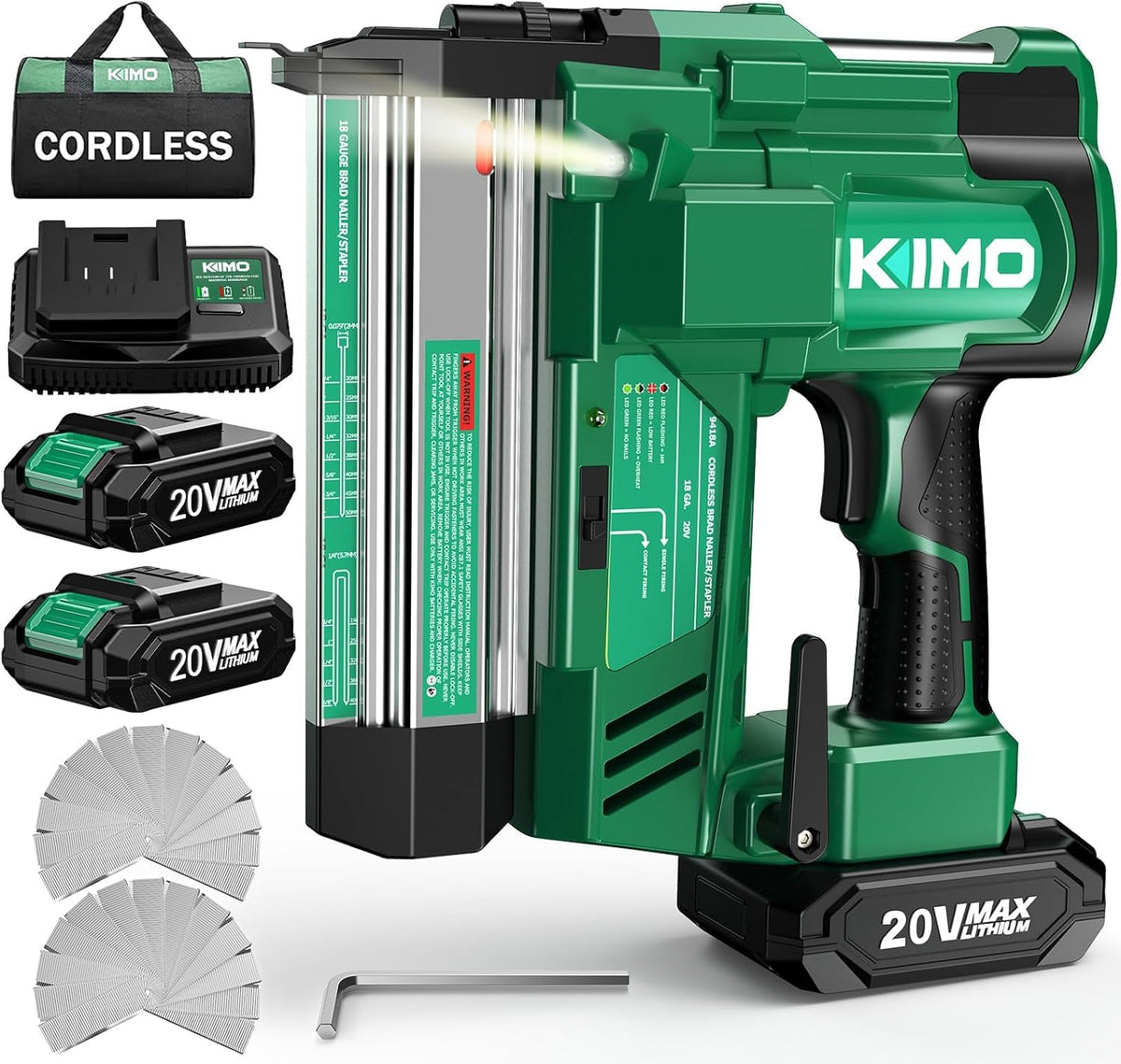 18 Gauge Cordless Brad Nailer and Stapler with Battery J324