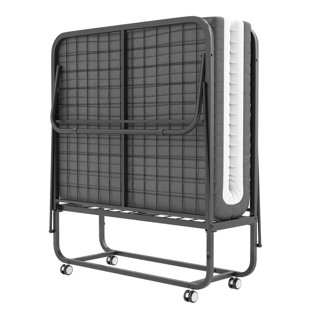 Folding Bed with Mattress 75''x31'' 5 Inch Memory Foam Metal Frame T713