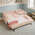 Twin Size Upholstery Daybed with Trundle and USB X59507