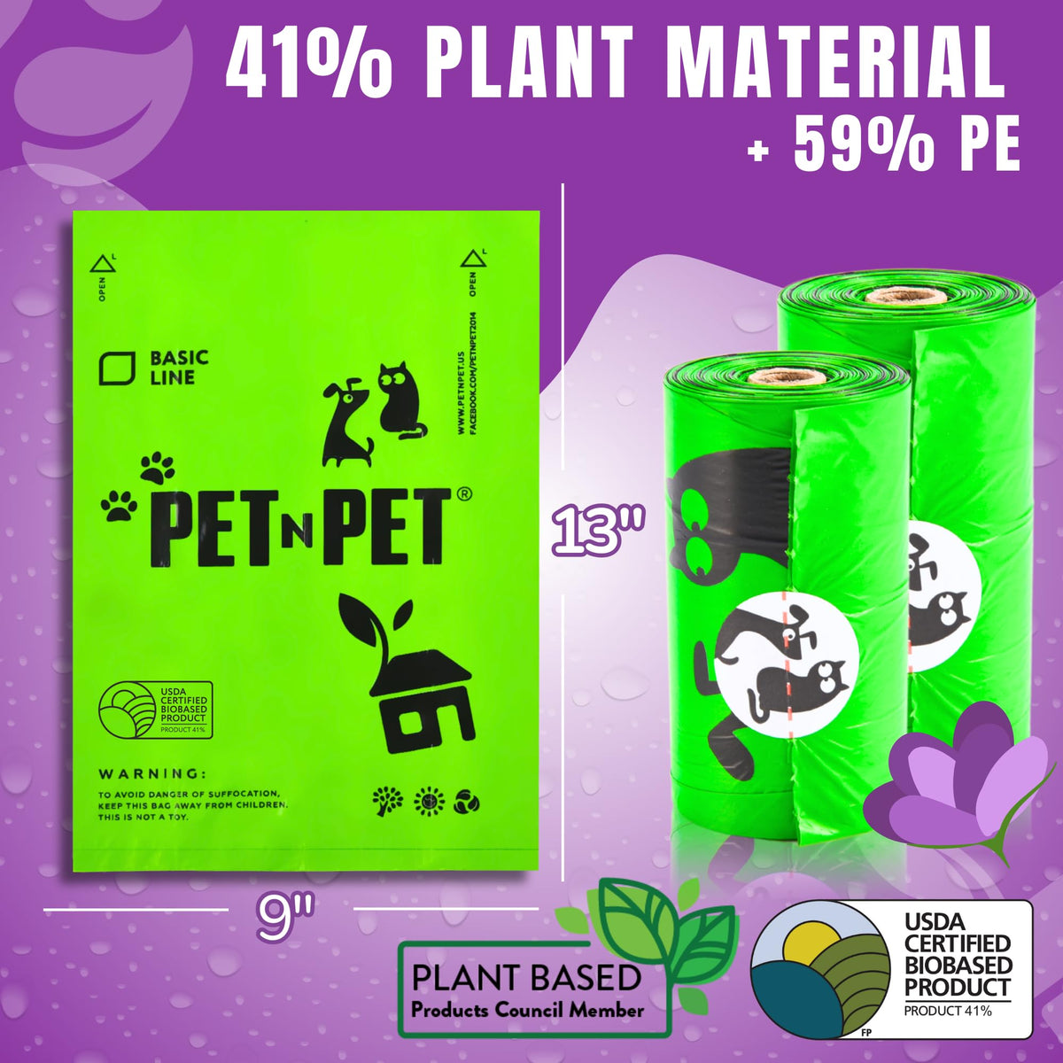 Lavender Scented Dog Poop Bags 1080 Count Y255