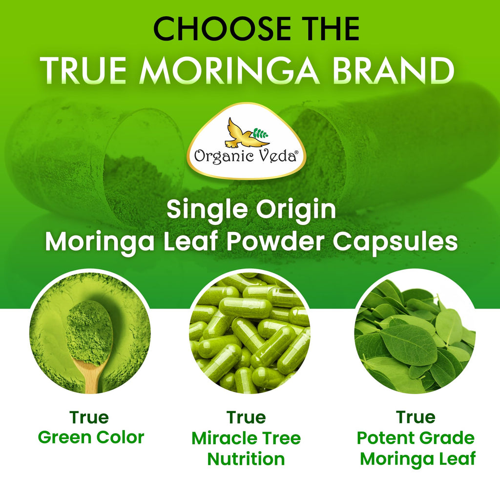 1000mg Organic Moringa Capsule 120 Vegan Capsule M1530