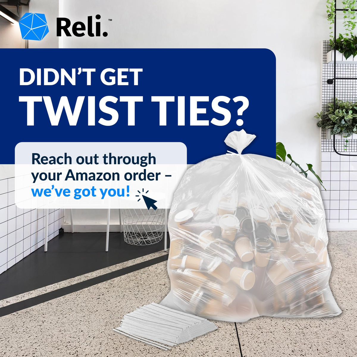 40 to 45 Gallon Heavy Duty Trash Bags U57082