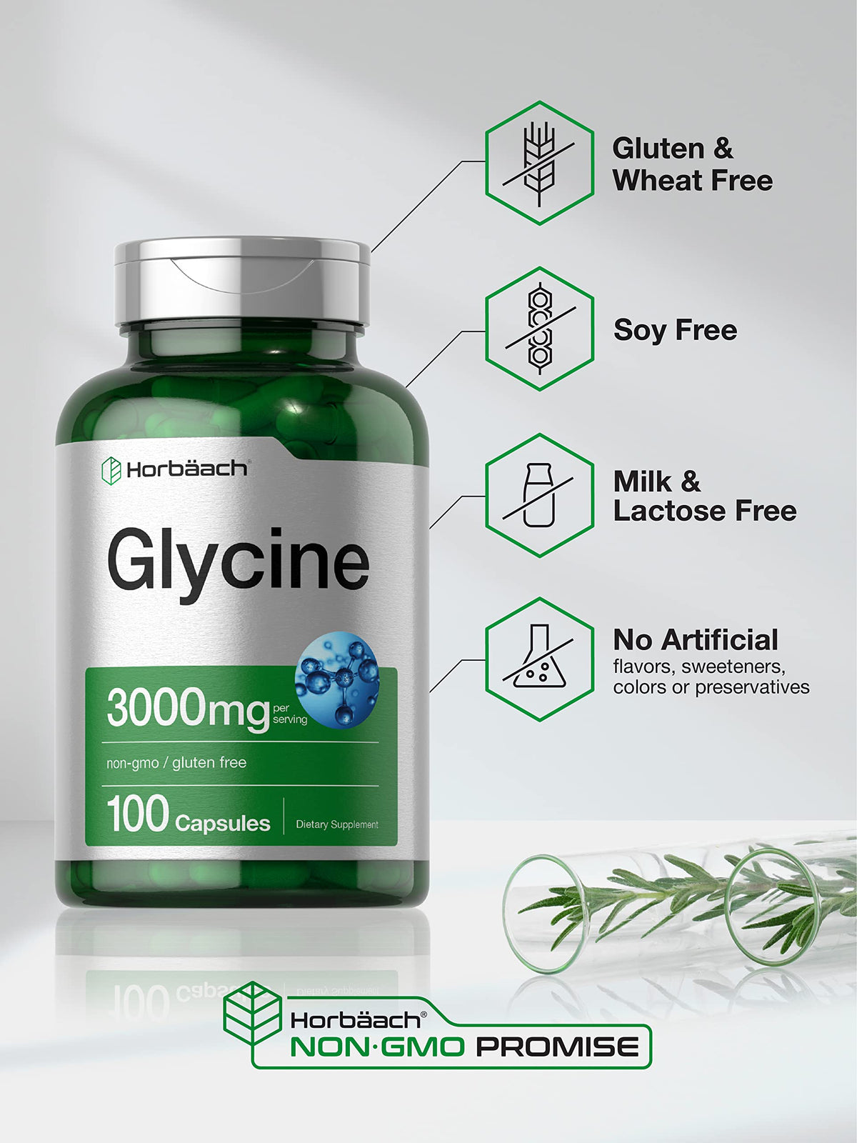 Glycine 3000mg 100 Powder Capsules U237691