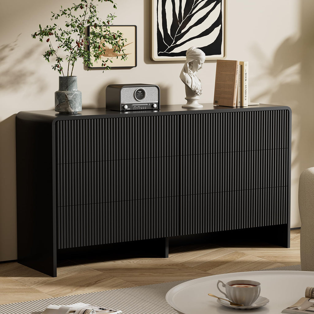 Black 6 Drawer Dresser V330930