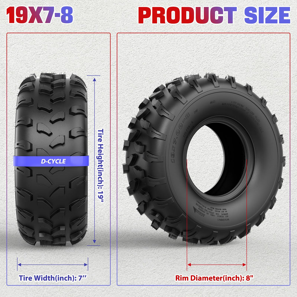 19x7-8 ATV UTV Tubeless All-Terrain Tire E8471