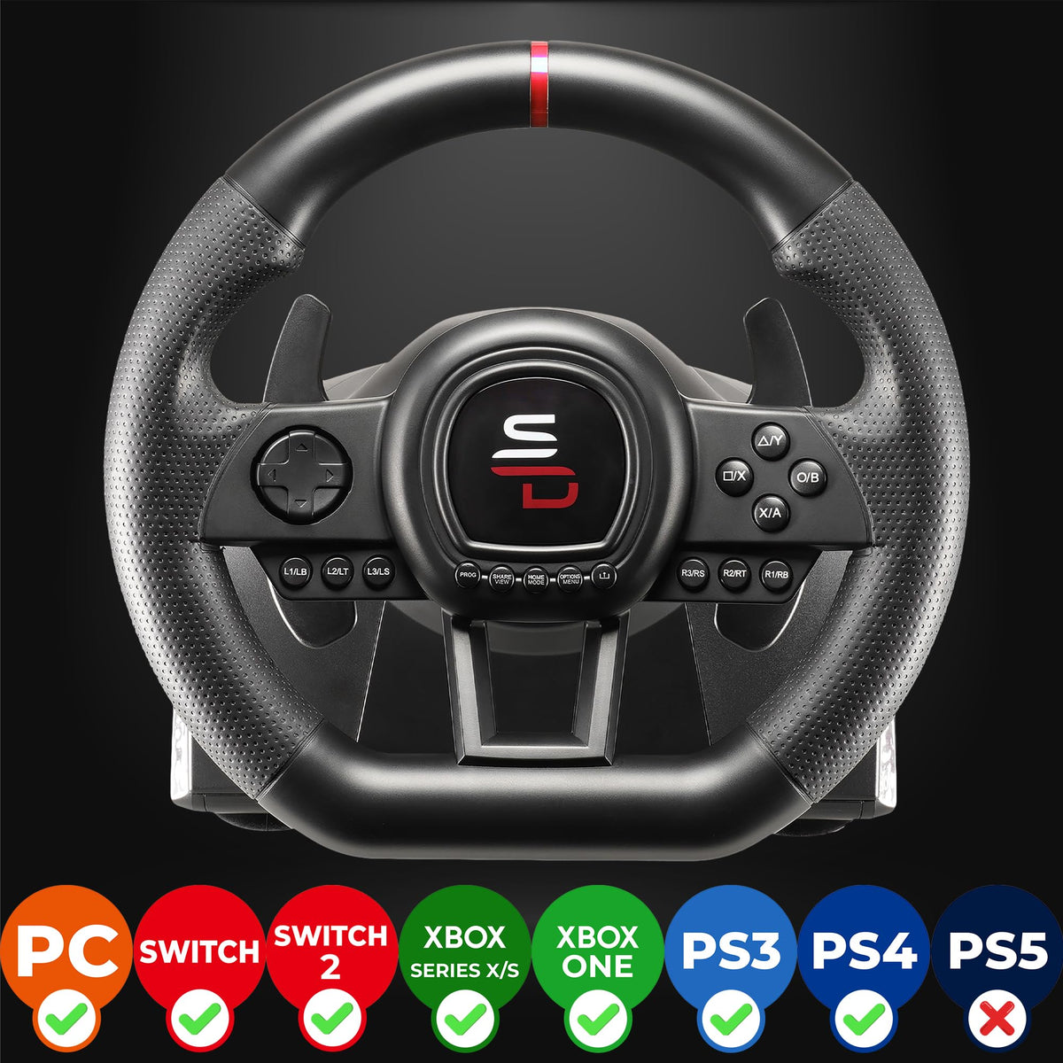 Gaming Steering Wheel with Pedals E510