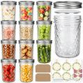 16oz Wide Mouth Mason Jars with Airtight Lids L953419