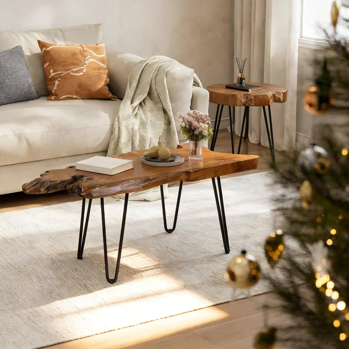 Live Edge Solid Wood Coffee Table H8565