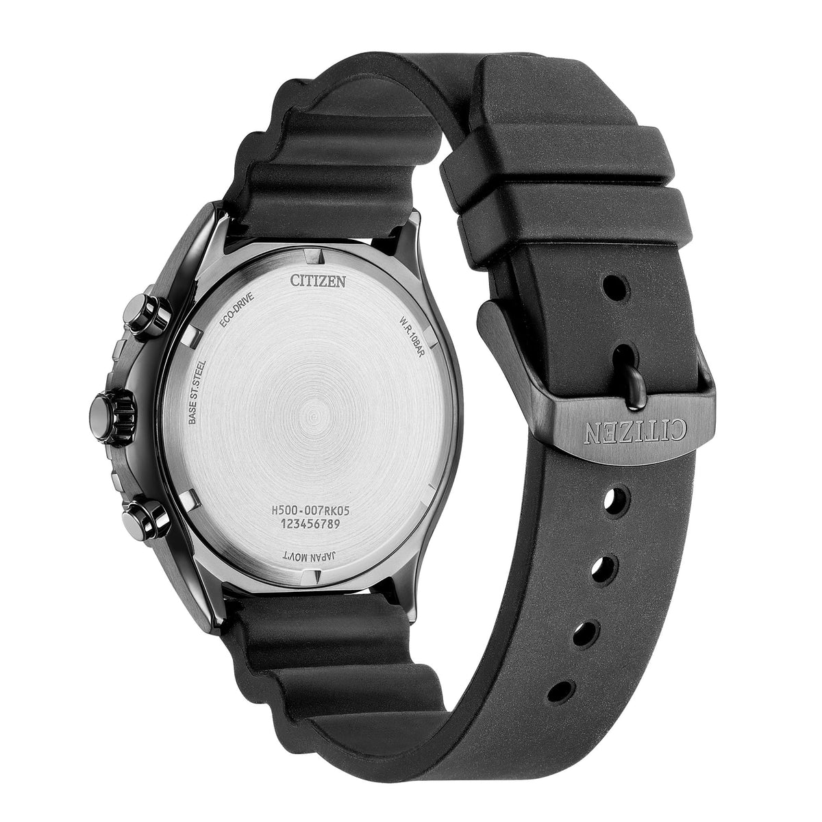 Black Stainless Steel Chronograph Watch G63757