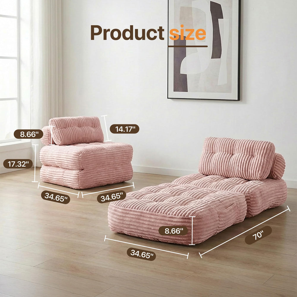 Pink Folding Sofa Bed G545