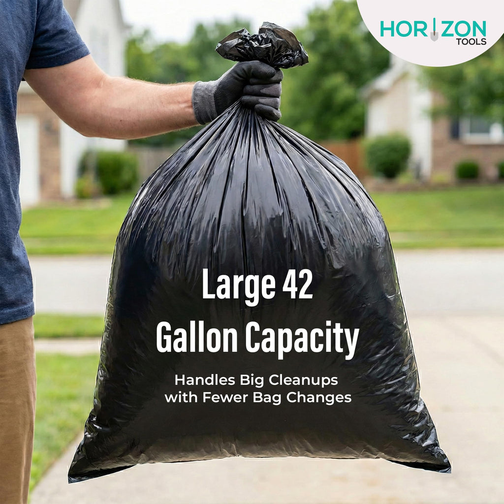 42 Gallon 3 Mil Black Heavy-Duty Trash Bags A80398