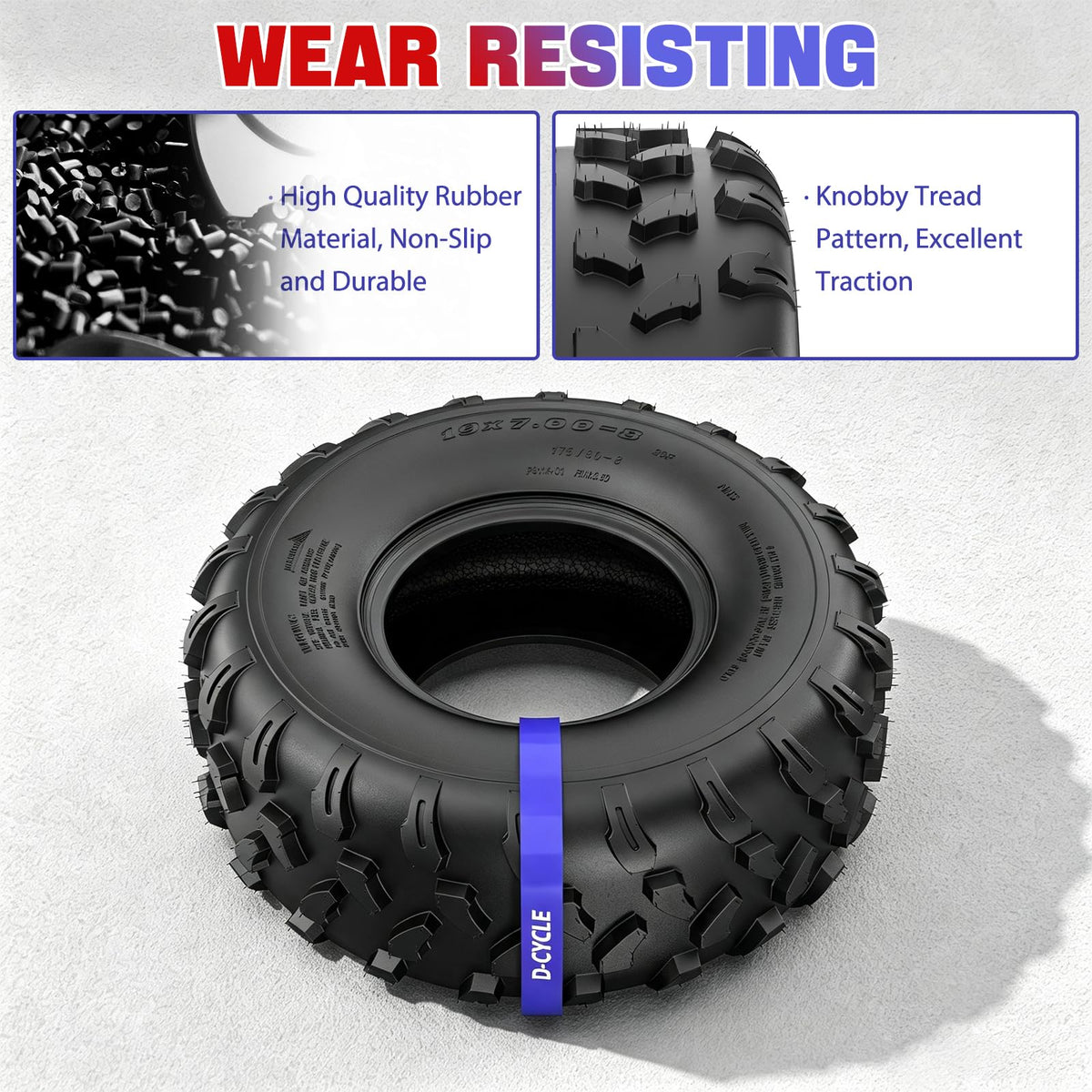 19x7-8 ATV UTV Tubeless All-Terrain Tire E8471
