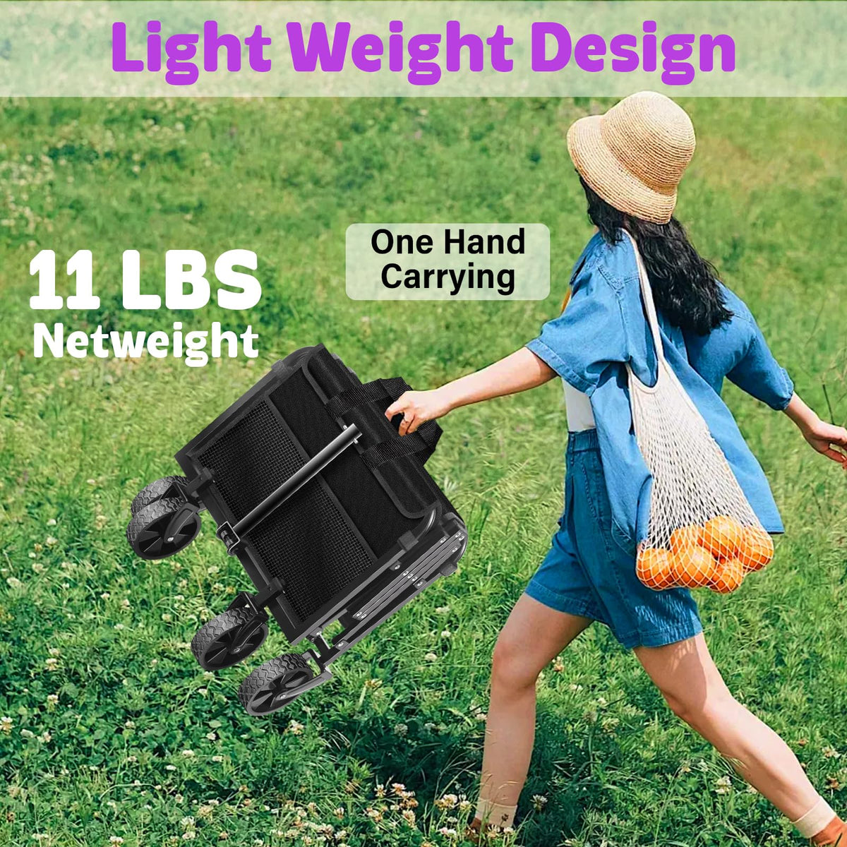Foldable Wagon Cart with Wheels S6576