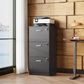3 Drawer Wood File Cabinet with Lock M489