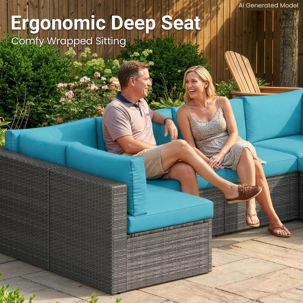 All-Weather Patio Sectional Furniture Set H53653