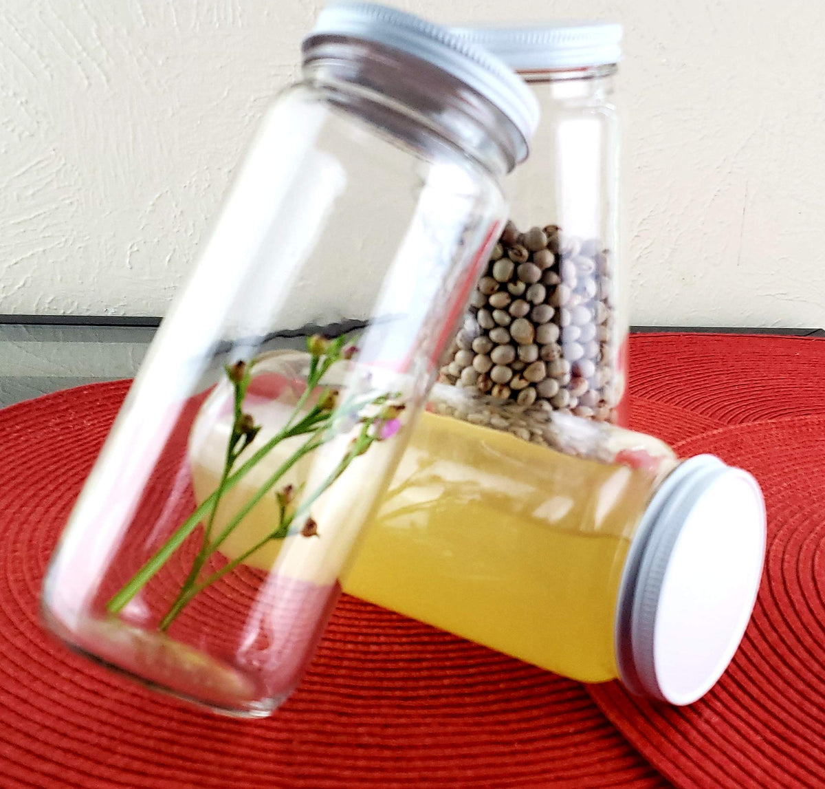Wide Mouth Glass Bottle Jar 16 oz M86042