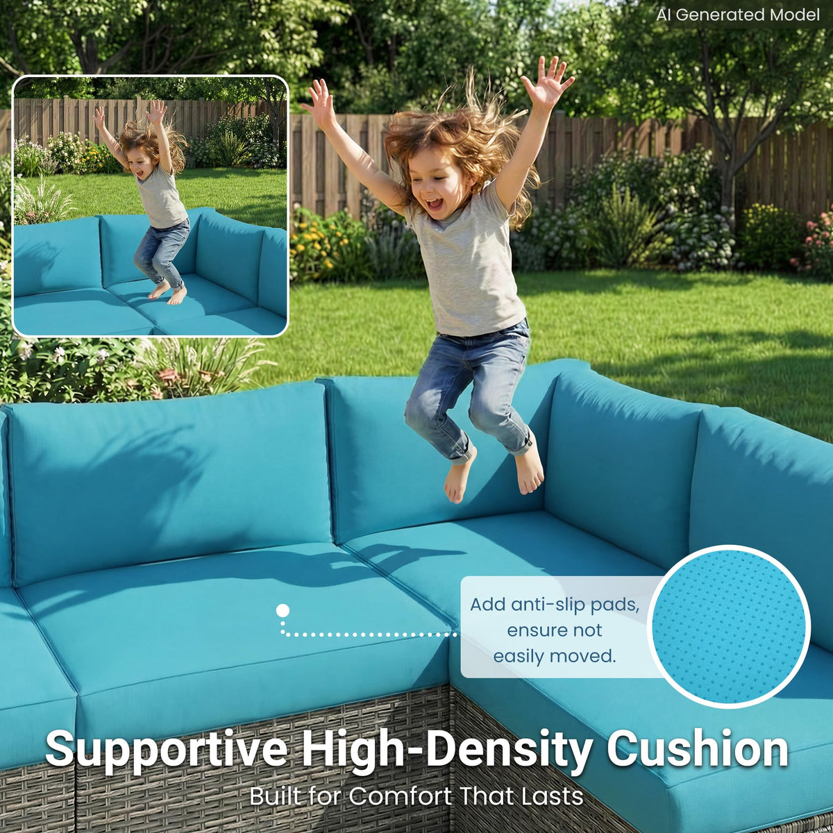 All-Weather Patio Sectional Furniture Set H53653