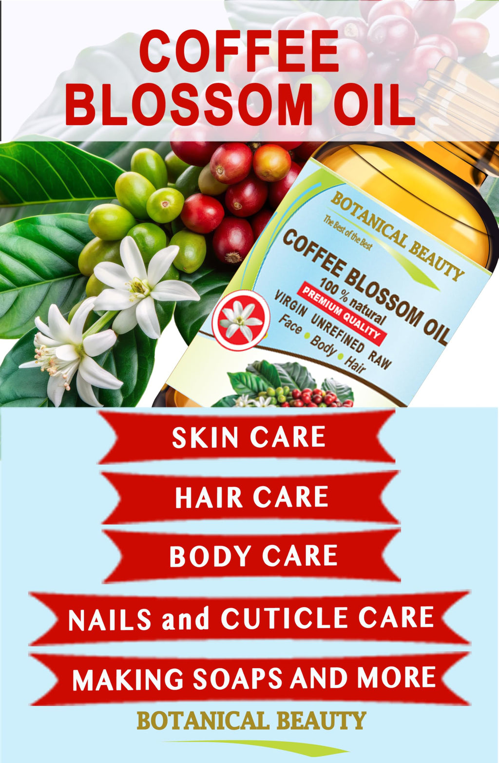 100% Natural Coffee Blossom Oil 1 Fl.oz. V50459