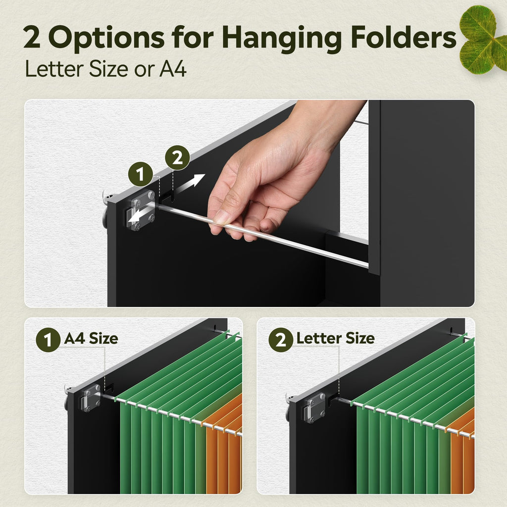 3 Drawer Wood File Cabinet with Lock M489