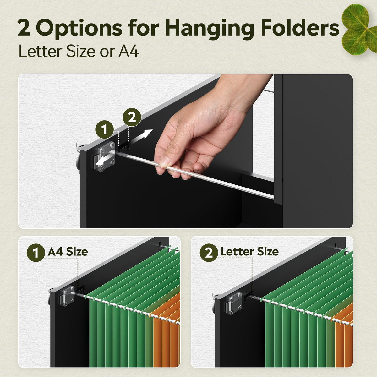 3 Drawer Wood File Cabinet with Lock M489