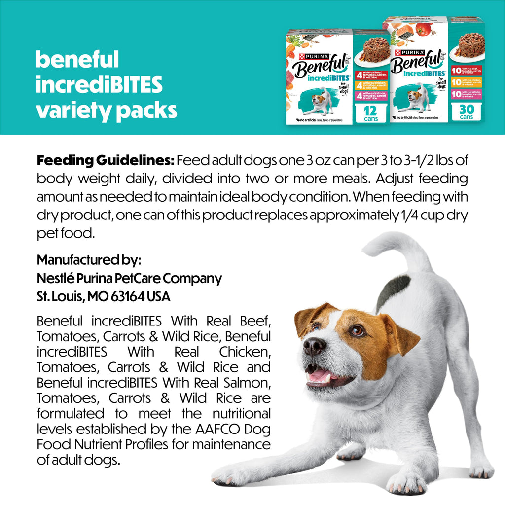 Small Breed Wet Dog Food Variety Pack, 30 3 oz Cans F21239