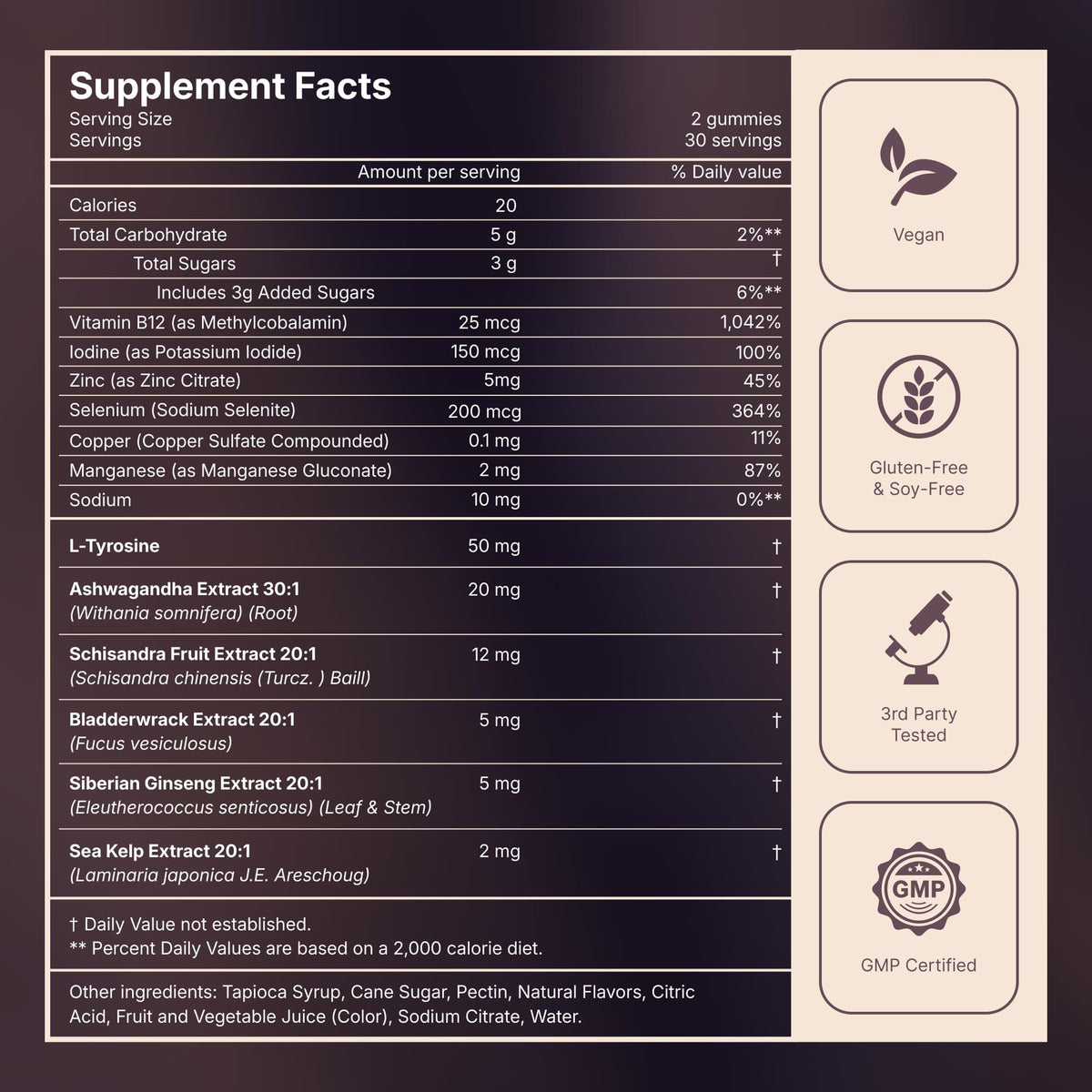 Thyroid Support Gummies 60 Count K899132