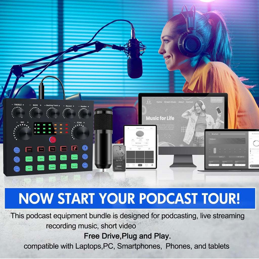 Podcast Equipment Bundle with Voice Changer O445