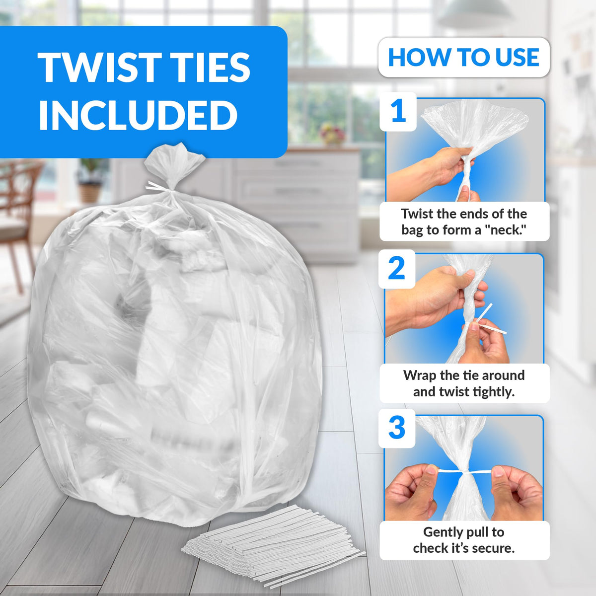 40 to 45 Gallon Heavy Duty Trash Bags U57082