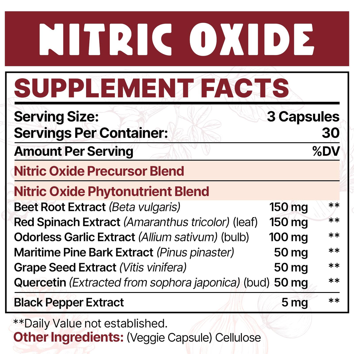 Nitric Oxide Supplement for Men (2 Bottles) B9463