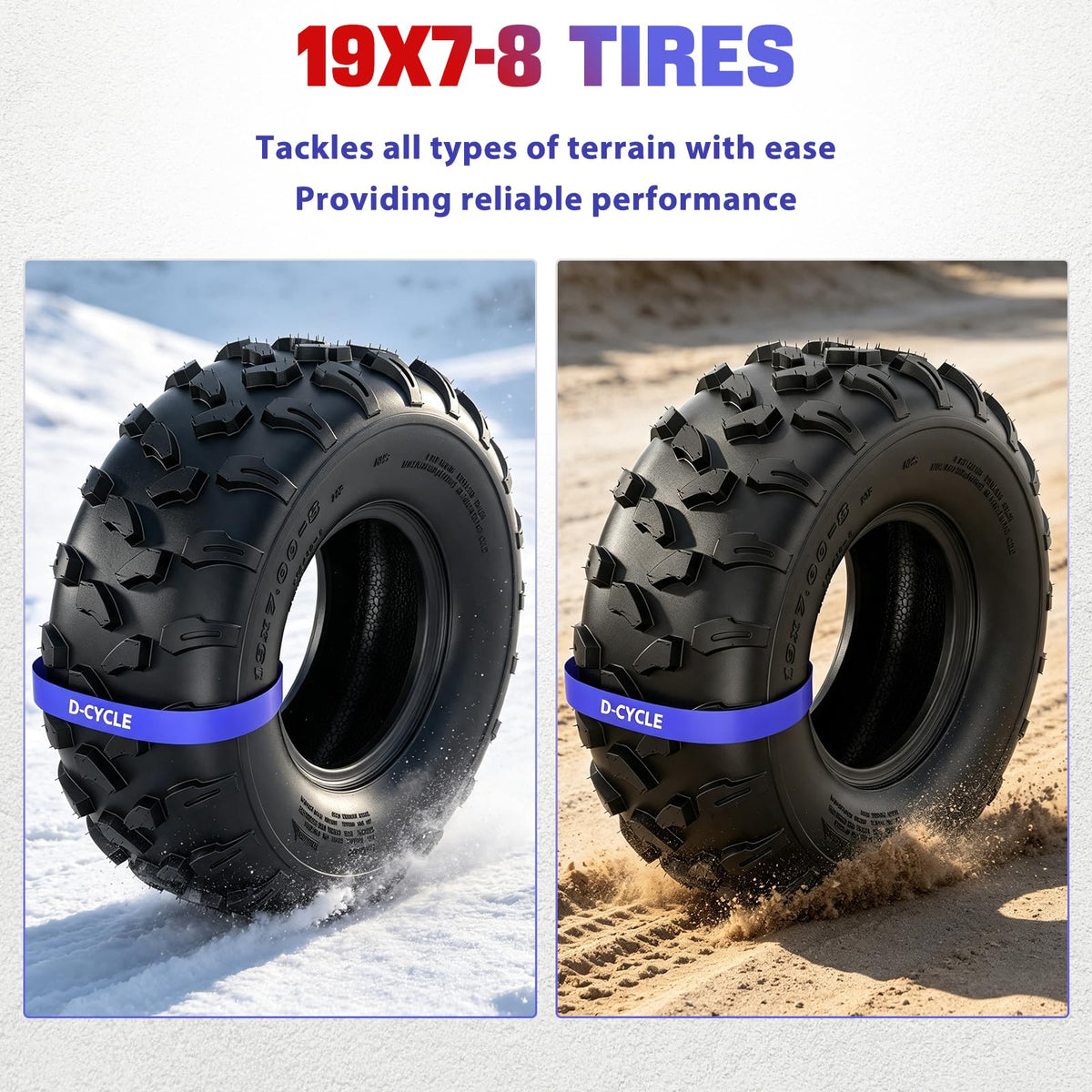 19x7-8 ATV UTV Tubeless All-Terrain Tire E8471