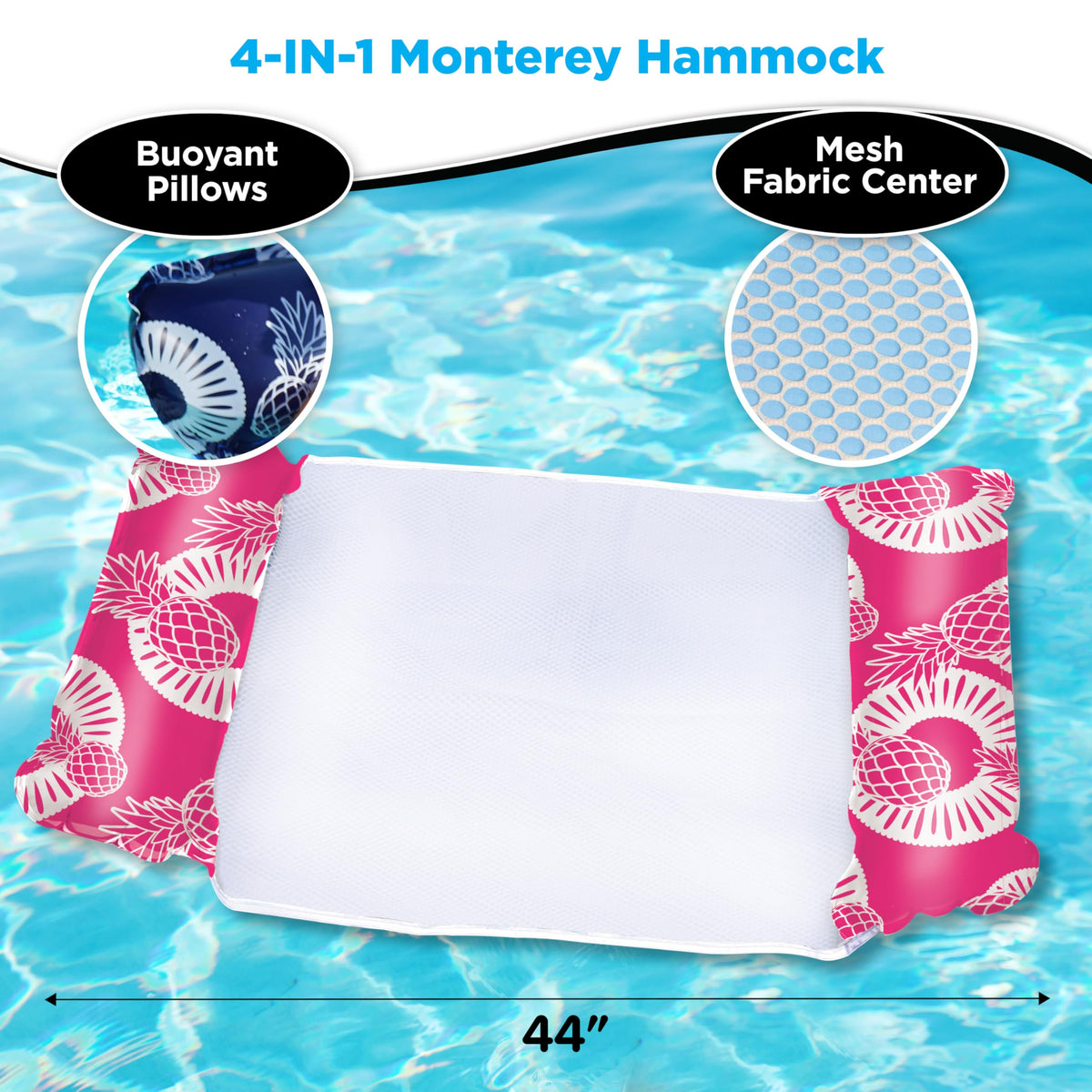 4-in-1 Inflatable Pool Hammock 4-Pack W56046