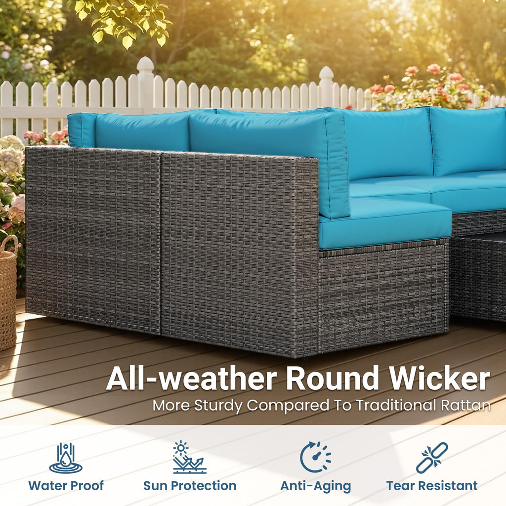 All-Weather Patio Sectional Furniture Set H53653