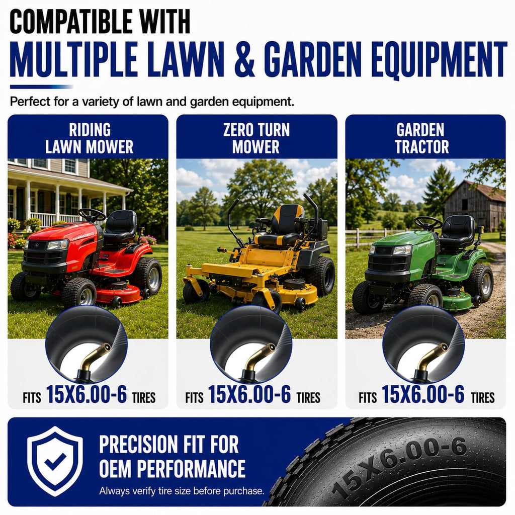 15x6.00-6 Inner Tubes 2-Pack TR-87 Bent Valve Stem L907178