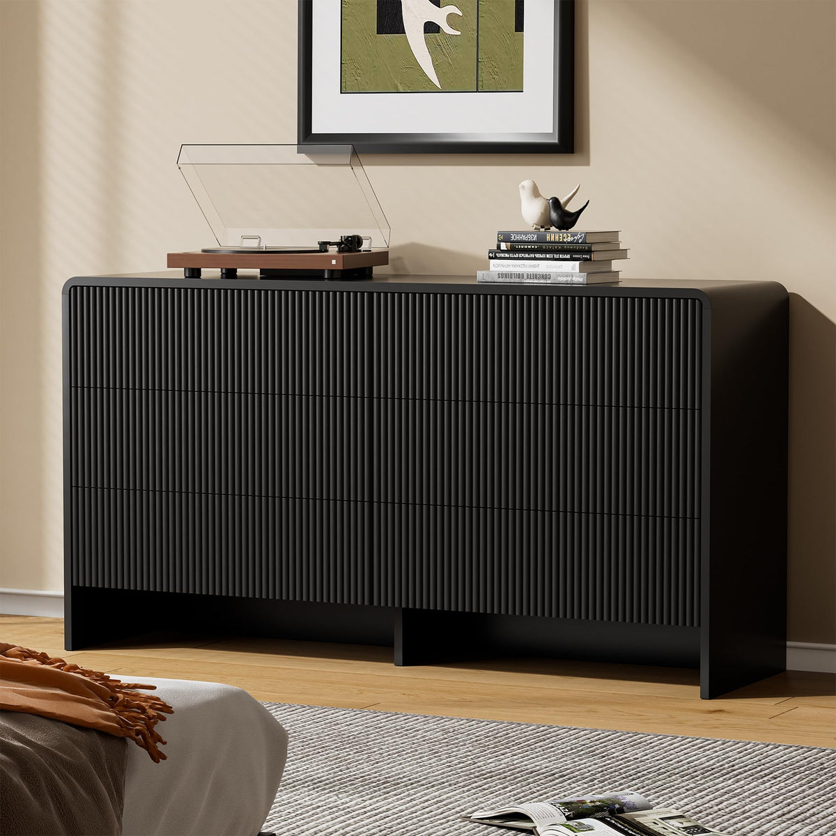 Black 6 Drawer Dresser V330930