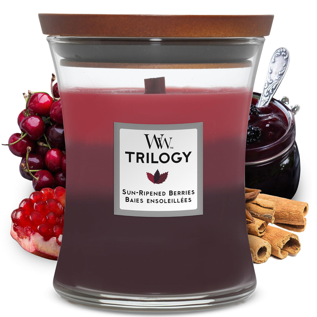 Scented Trilogy Candle with Crackling Wick D65741