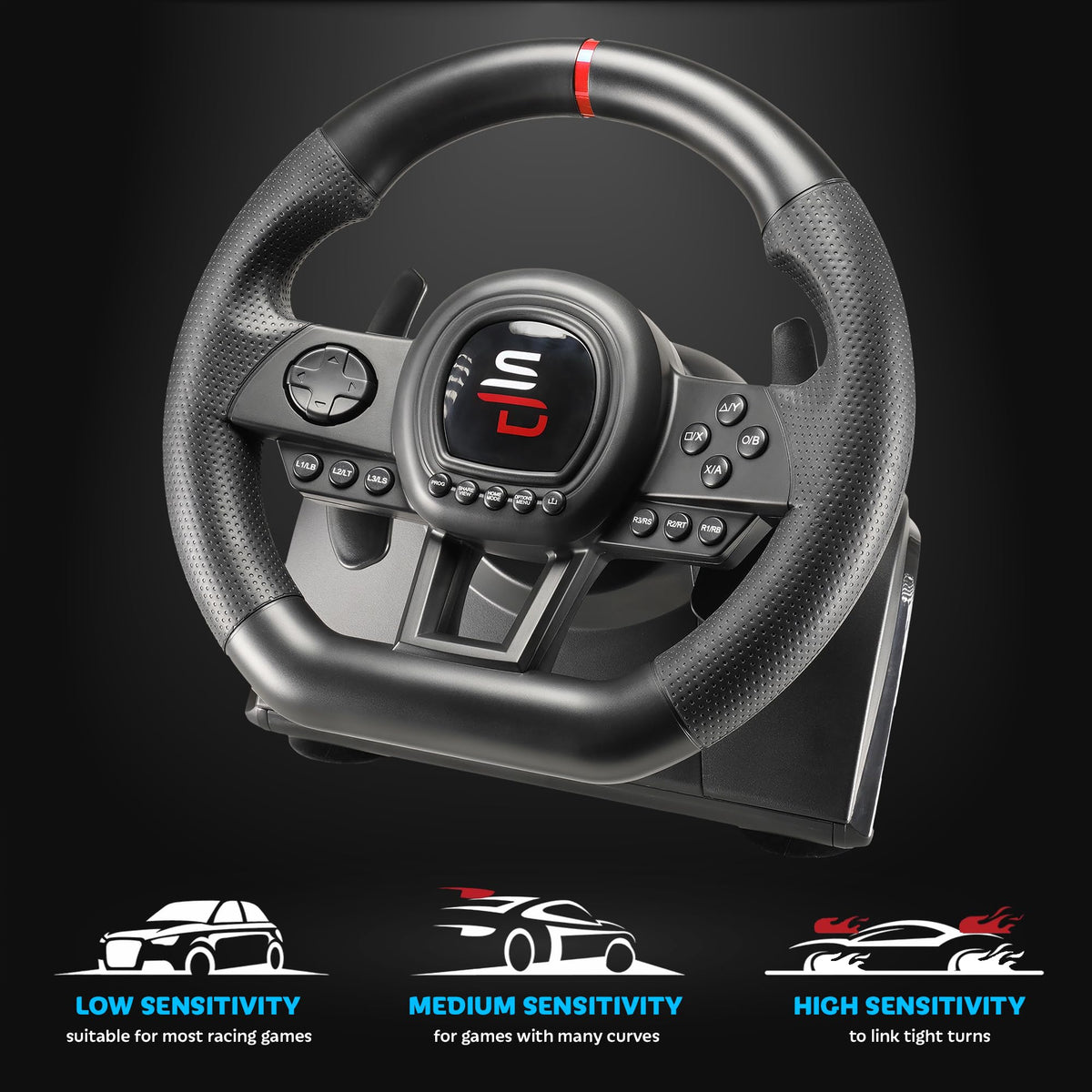 Gaming Steering Wheel with Pedals E510
