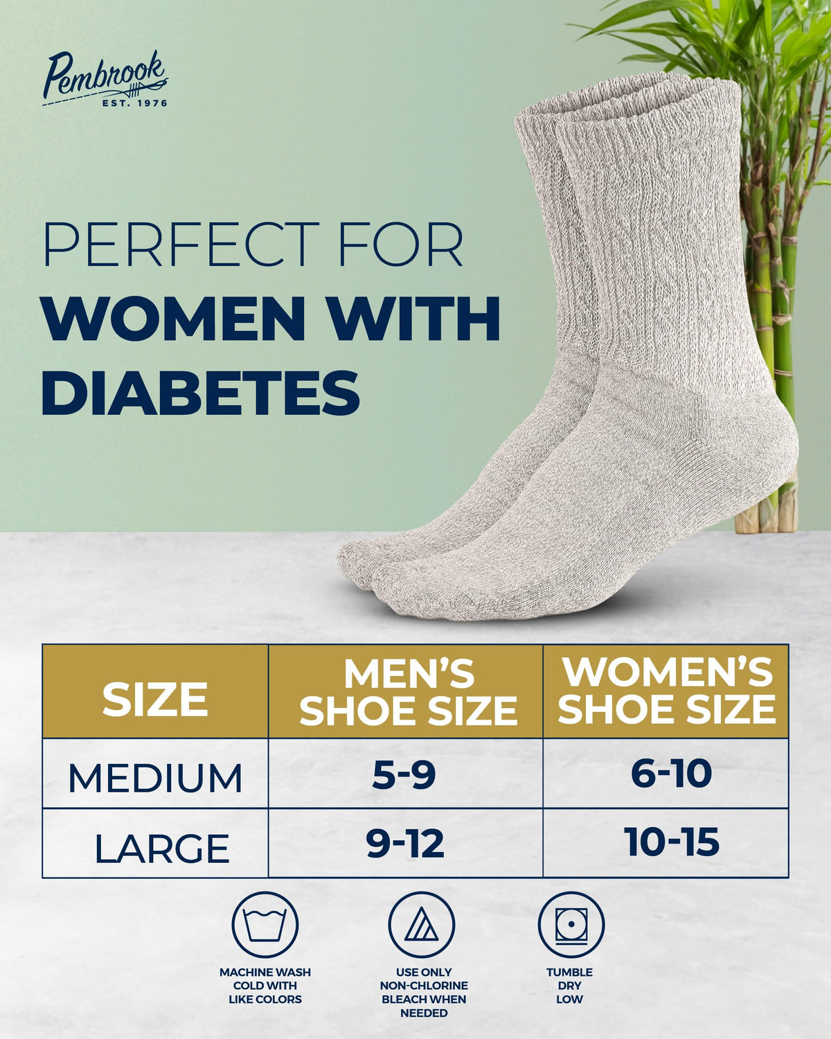 Cable Knit Bamboo Viscose Diabetic Socks 6 Pairs O866