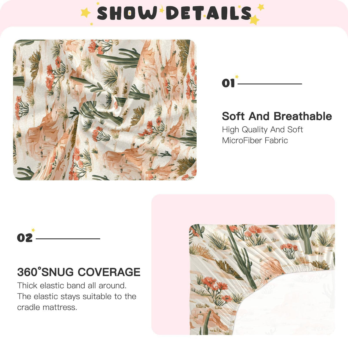 Soft Breathable Microfiber Crib Sheet O6929