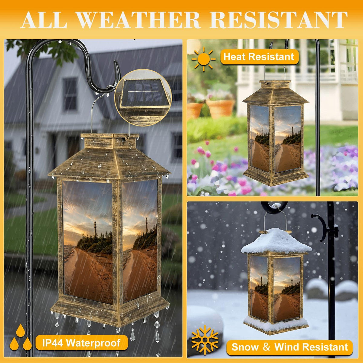 Waterproof LED Solar Lantern Q39600