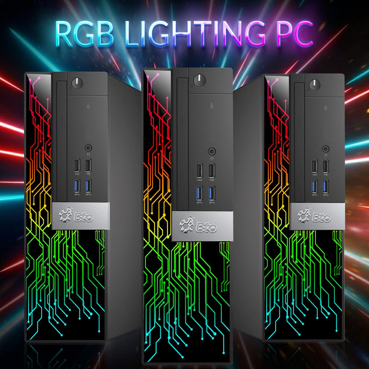 RGB Gaming Desktop PC Intel Core i5 16GB RAM 512GB SSD K9347