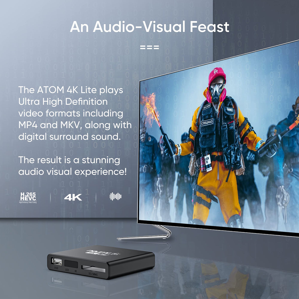 4K Media Player for USB Drives and SD Cards J899
