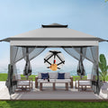 11x11 Pop Up Gazebo Canopy Tent with Mosquito Net R492186